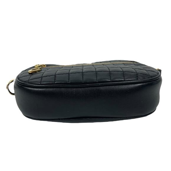 Celine C Charm Quilted Calfskin Small Crossbody Camera Bag Black Gold 2019 - Picture 9 of 16